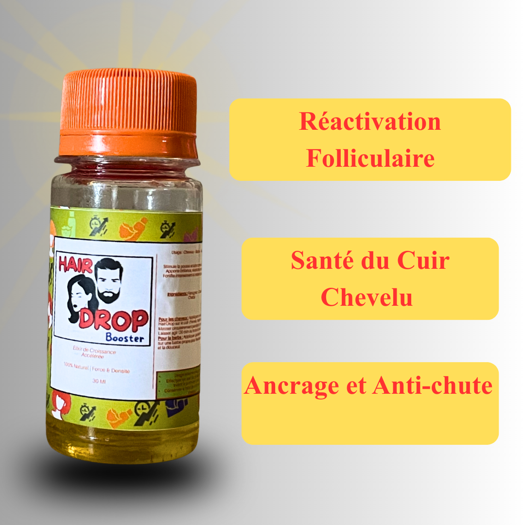 HairDrop Booster - Booster De Croissance (cheveux & barbes)